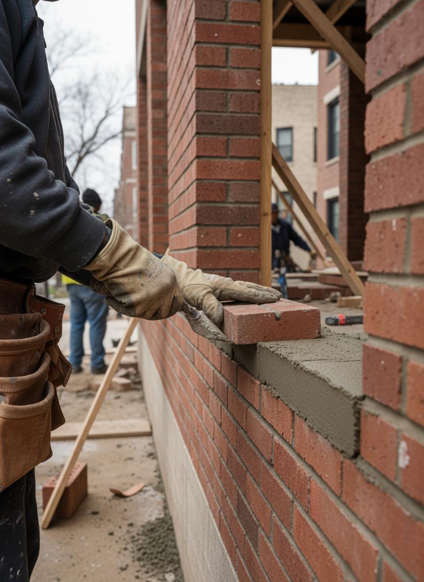 Brick masonry work